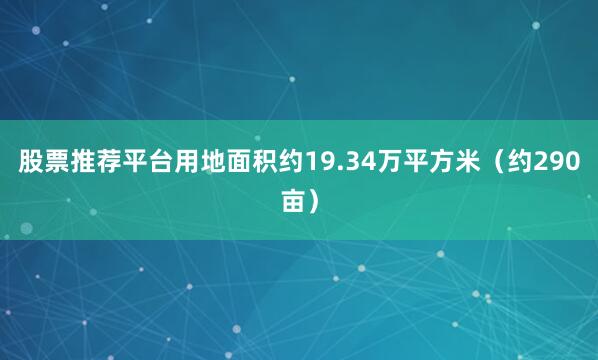 股票推荐平台用地面积约19.34万平方米（约290亩）